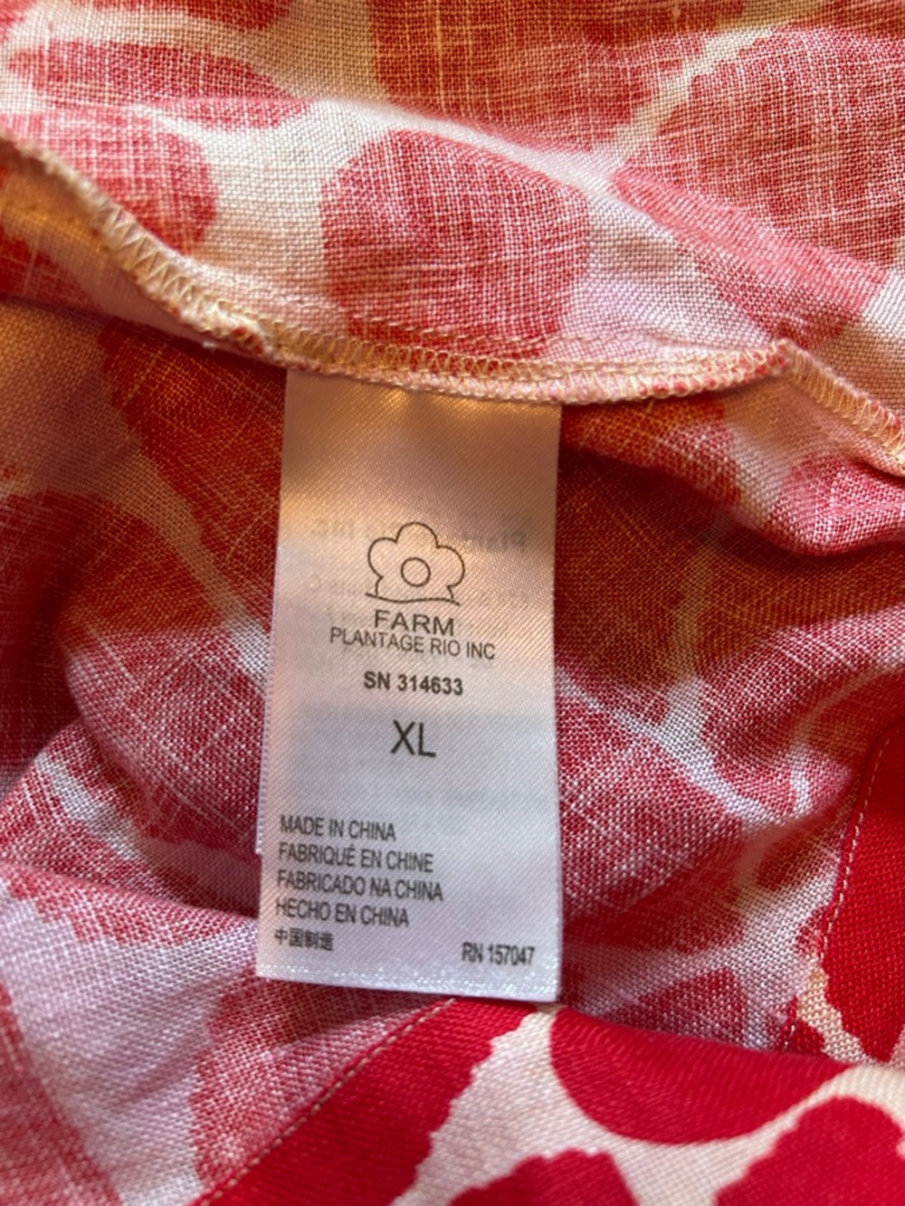 Farm Rio Palermo Linen Midi dress size XL - Picture 7 of 8